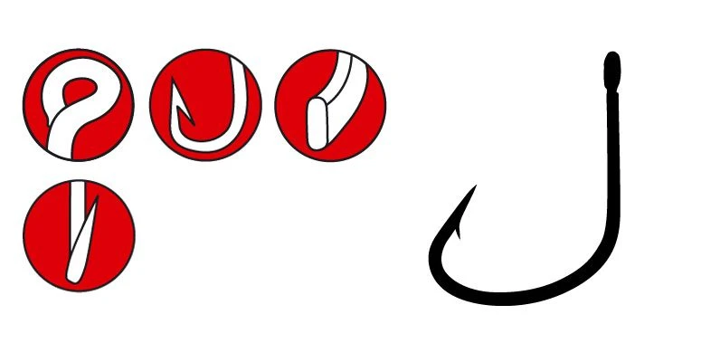 Gamakatsu LS-3513F New Label Eyed Hooks Black Size 4 1 Gamakatsu LS-3513F New Label Eyed Hooks Black Size 4