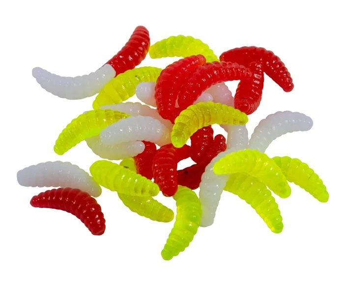 Ultimate Baits Maggots Large 30pcs (white, Red & Yellow) 2 Ultimate Baits Maggots Large 30pcs (white, Red & Yellow) - Afbeelding 2