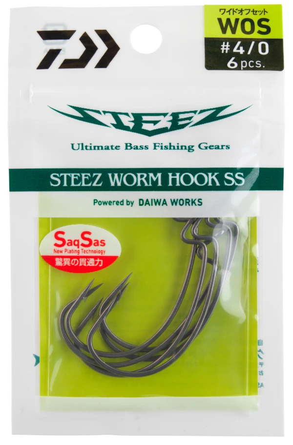 Daiwa Steez Worm Hook SS WOS Roofvis Haak #4/0 6 Stuks 1 Daiwa Steez Worm Hook SS WOS Roofvis Haak #4/0 6 Stuks