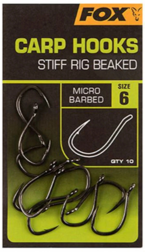 Fox Carp Hooks Stiff Rig Beaked #4 1 Fox Carp Hooks Stiff Rig Beaked #4