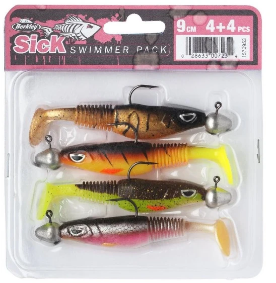 Berkley Sick Swimmer Pre-Rigged Shads 9cm (4 Stuks) 2 Berkley Sick Swimmer Pre-Rigged Shads 9cm (4 Stuks) - Afbeelding 2