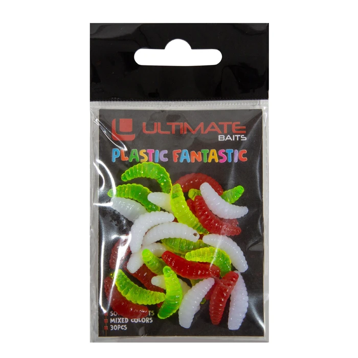 Ultimate Baits Maggots Large 30pcs (white, Red & Yellow) 1 Ultimate Baits Maggots Large 30pcs (white, Red & Yellow)