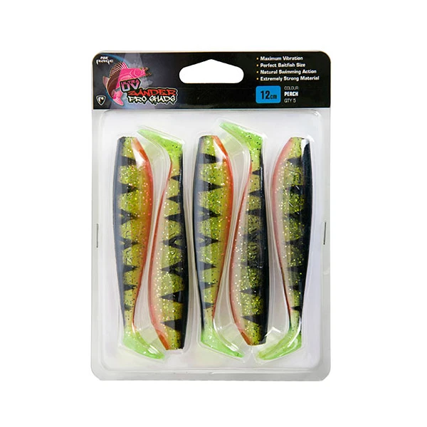 Fox Rage Zander Pro Shad Perch Ultra UV Packs 10cm 5pcs