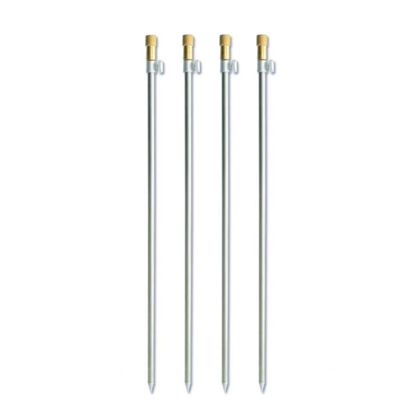 Zebco Bank Stick RVS 60-100cm, 4 Stuks! 1 Zebco Bank Stick RVS 60-100cm, 4 Stuks!