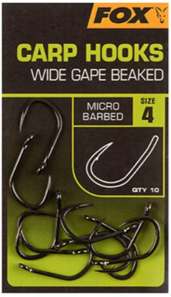 Fox Carp Hooks Wide Gape Beaked #6 1 Fox Carp Hooks Wide Gape Beaked #6