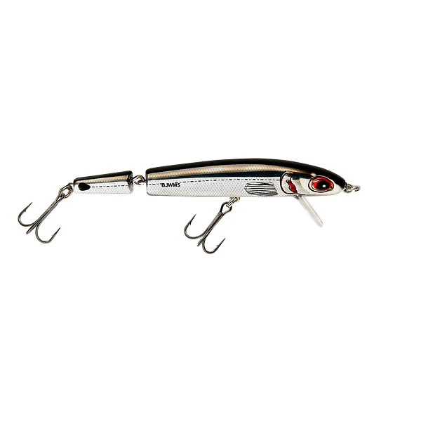 Bomber Jointed Wake Minnow CHRM/BLK BK 1 Bomber Jointed Wake Minnow CHRM/BLK BK