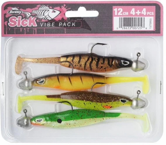Berkley Sick Vibe Pre-Rigged Softbait 12cm (4 Stuks) 2 Berkley Sick Vibe Pre-Rigged Softbait 12cm (4 Stuks) - Afbeelding 2