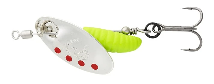 Savage Gear Grub Spinner Silver Red Lime 3.8g 1 Savage Gear Grub Spinner Silver Red Lime 3.8g
