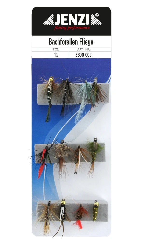 Jenzi Brook Trout Fly 12pcs 1 Jenzi Brook Trout Fly 12pcs