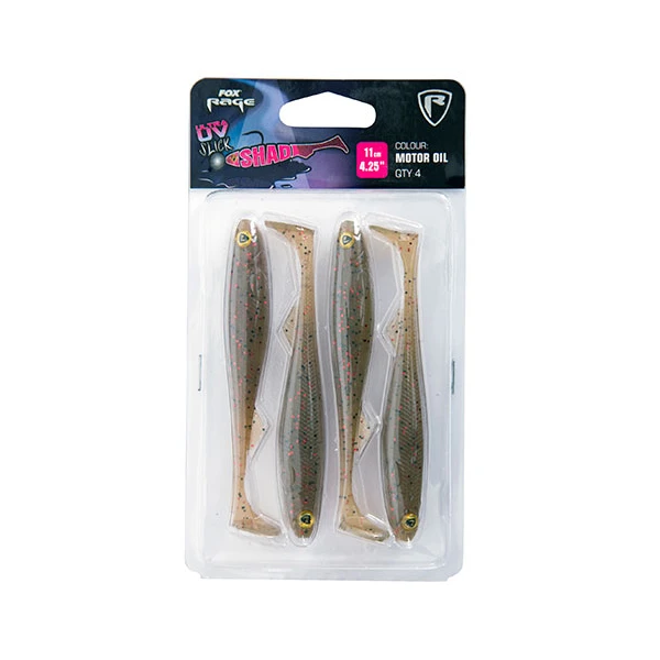 Fox Rage Slick Shad Motor Oil Ultra UV Packs 11cm 4pcs 1 Fox Rage Slick Shad Motor Oil Ultra UV Packs 11cm 4pcs