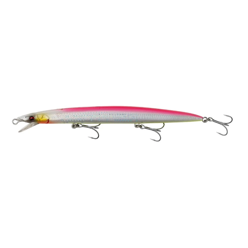 Savage Gear Sandeel Jerk Minnow LS 17,5cm 29gr Sinking White Pink Yellow 1 Savage Gear Sandeel Jerk Minnow LS 17,5cm 29gr Sinking White Pink Yellow