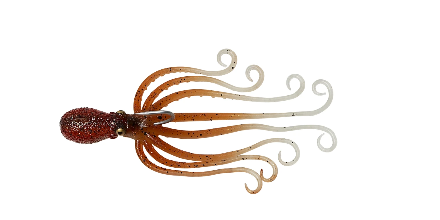 Savage Gear 3D Octopus 10cm 35g Sinking Brown Glow 1 Savage Gear 3D Octopus 10cm 35g Sinking Brown Glow