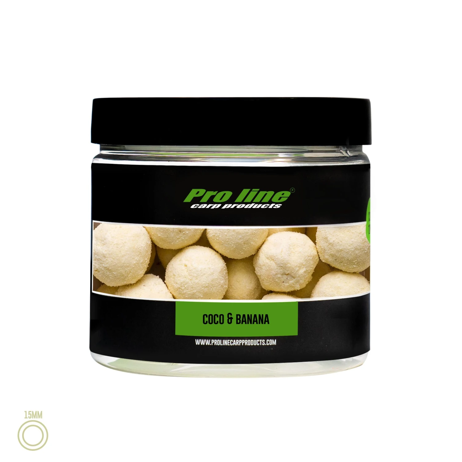 Proline Coated Pop-Ups - Coco & Banana Core 15mm 1 Proline Coated Pop-Ups - Coco & Banana Core 15mm