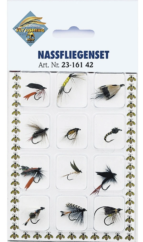 Behr Wet Flies On Card, 12 Stuks! 2 Behr Wet Flies On Card, 12 Stuks! - Afbeelding 2