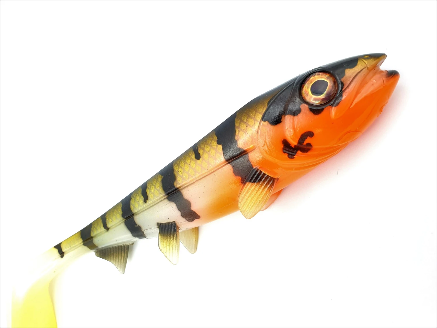 Hostagevalley Shad 14cm (25g) Red Head Perch 2 Hostagevalley Shad 14cm (25g) Red Head Perch - Afbeelding 2