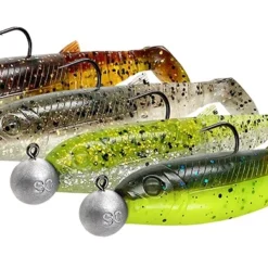 Savage Gear Cannibal Shad 6.8cm 3g + 5g #1/0 Clearwater Mix (4 Stuks)