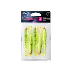 Fox Rage Slick Shad Lemon Tiger Ultra UV Packs 13cm 4pcs