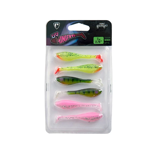 Fox Rage Mini Fry UV Mixed Colour Pack 6pcs 1 Fox Rage Mini Fry UV Mixed Colour Pack 6pcs