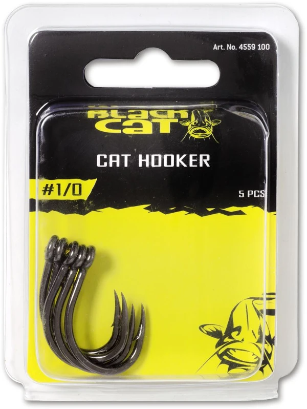 #1/0 Black Cat Cat Hooker DG DG Coating 5pcs 2 #1/0 Black Cat Cat Hooker DG DG Coating 5pcs - Afbeelding 2