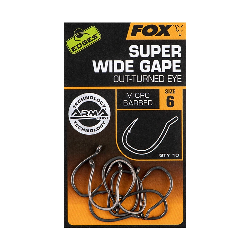 Fox Edges Armapoint Super Wide Gape Outturned Eye Karper Haak #2 (10 Stuks) 4 Fox Edges Armapoint Super Wide Gape Outturned Eye Karper Haak #2 (10 Stuks) - Afbeelding 4